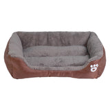 S-3XL 9 Colors Paw Pet Sofa Dog Beds Waterproof Bottom Soft Fleece Warm Cat Bed House Petshop cama perro