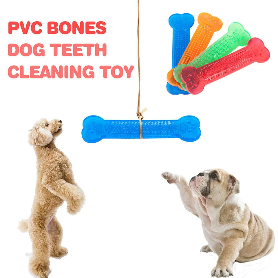 Hot Sale Durable Dog Chew Toys Rubber Bone Toy Aggressive Chewers Dog Toothbrush Doggy Puppy Dental Care For Dog Pet Accessories