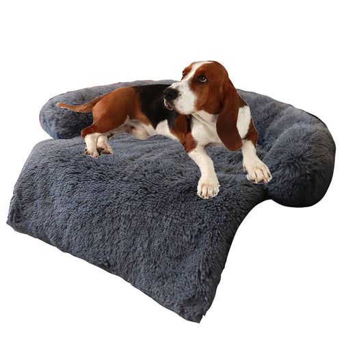 Winter Large Dog Sofa Bed with Zipper Dogs Bed Removable Cover Plush Kennel Cat Beds Mats House Sofa Bed Mat for Large Dog