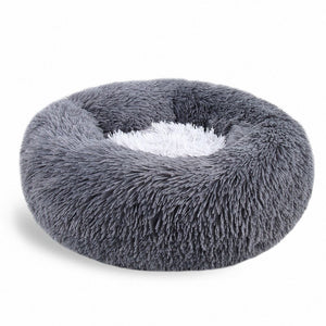 Round Pet Litter Fall And Winter Plush Cat Litter Color Blocking Dog Kennel Pet Bed Pet Mat