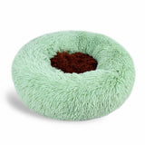 Round Pet Litter Fall And Winter Plush Cat Litter Color Blocking Dog Kennel Pet Bed Pet Mat