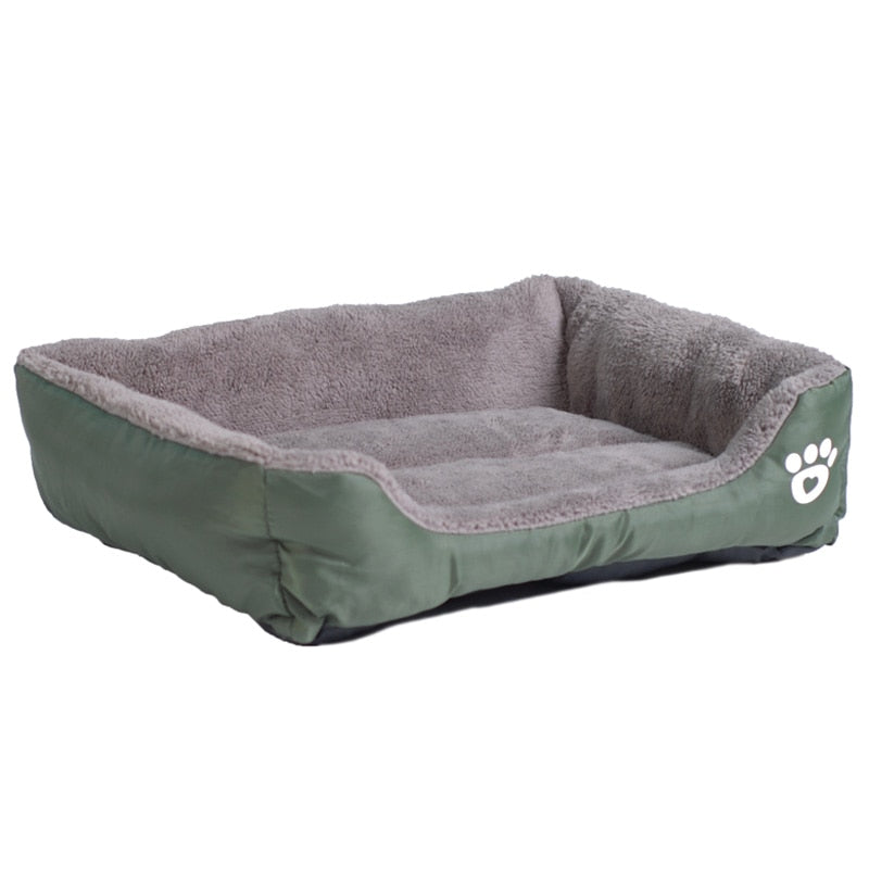 S-3XL 9 Colors Paw Pet Sofa Dog Beds Waterproof Bottom Soft Fleece Warm Cat Bed House Petshop cama perro