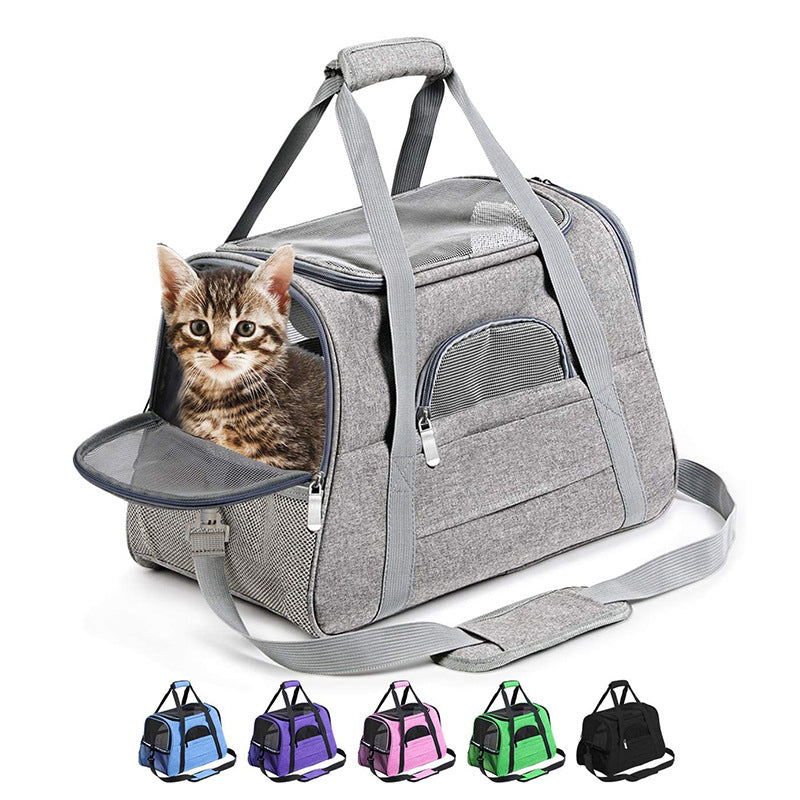 Pet Bag Portable Cat Backpack Simple And Breathable Pet Bag Crossbody Pet Bag Pet Car Bag