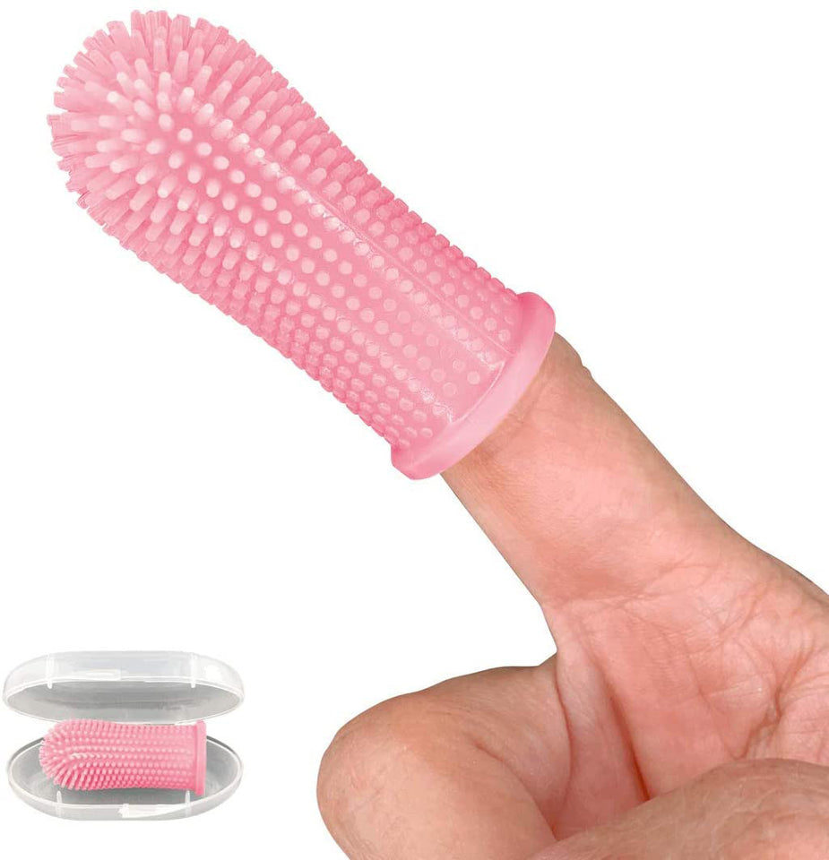 Dog Toothbrush Pet Finger Set Teeth Cleaning Care Toothbrush Dog Silicone Finger Brushing