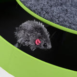 Pet Cat Kitten Catch The Mouse Moving Plush Toy Scratching Claw Care Mat Play