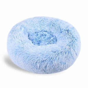 Round Pet Litter Fall And Winter Plush Cat Litter Color Blocking Dog Kennel Pet Bed Pet Mat