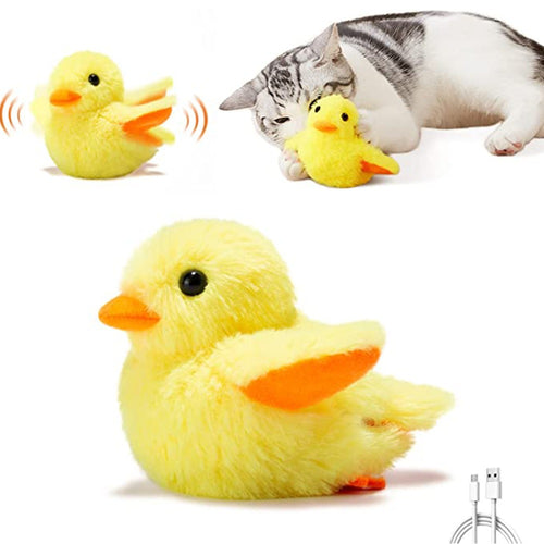 Pet toys, gravity electric plush duckling simulation, self improvement, fitness tool, cat toys, toy supplies