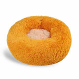 Round Pet Litter Fall And Winter Plush Cat Litter Color Blocking Dog Kennel Pet Bed Pet Mat