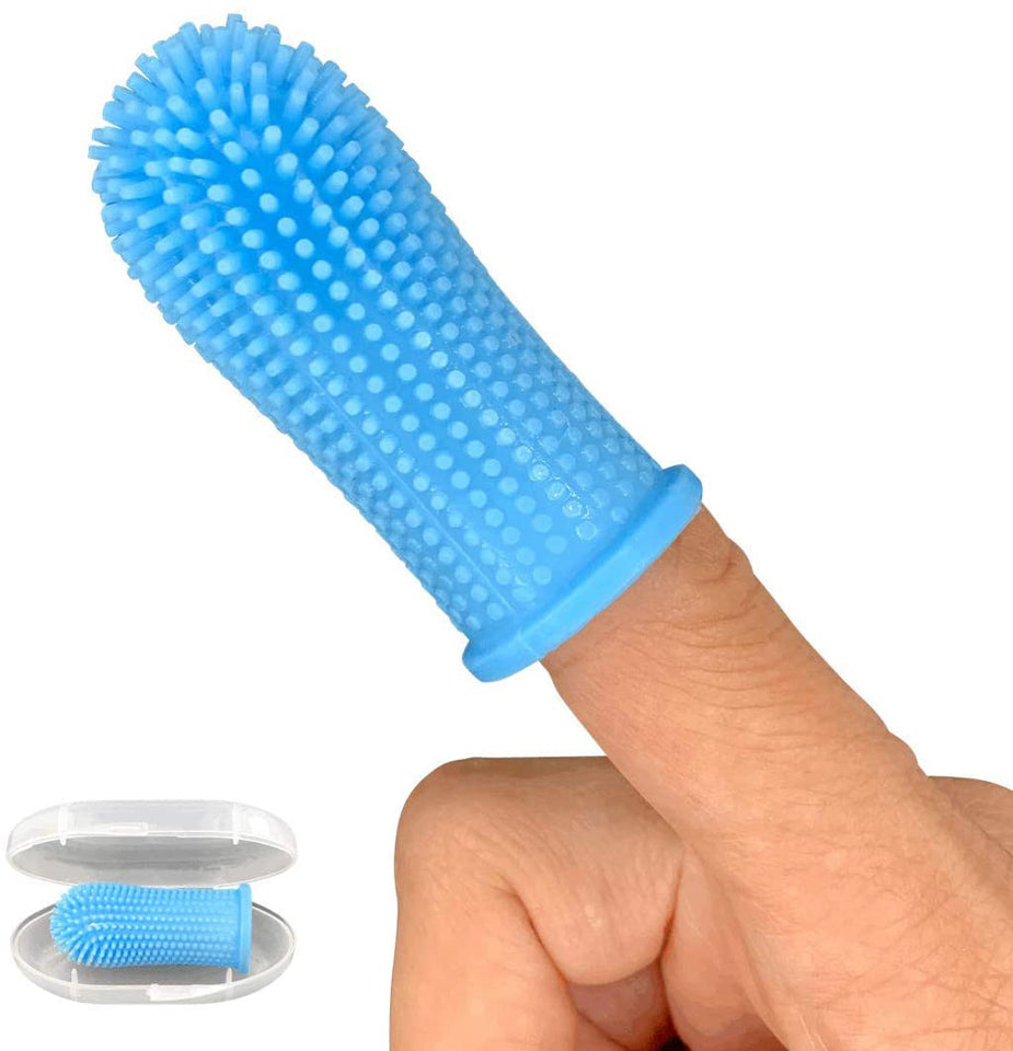 Dog Toothbrush Pet Finger Set Teeth Cleaning Care Toothbrush Dog Silicone Finger Brushing