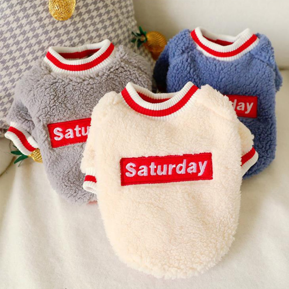 Soft Pet Clothes Dog Saturday Pet Clothes