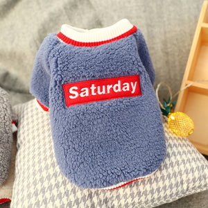 Soft Pet Clothes Dog Saturday Pet Clothes