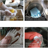 1 Pair Magic Silicone Scrubber Rubber Cleaning Gloves Dusting|Dish Washing|Pet Care Grooming Hair Car