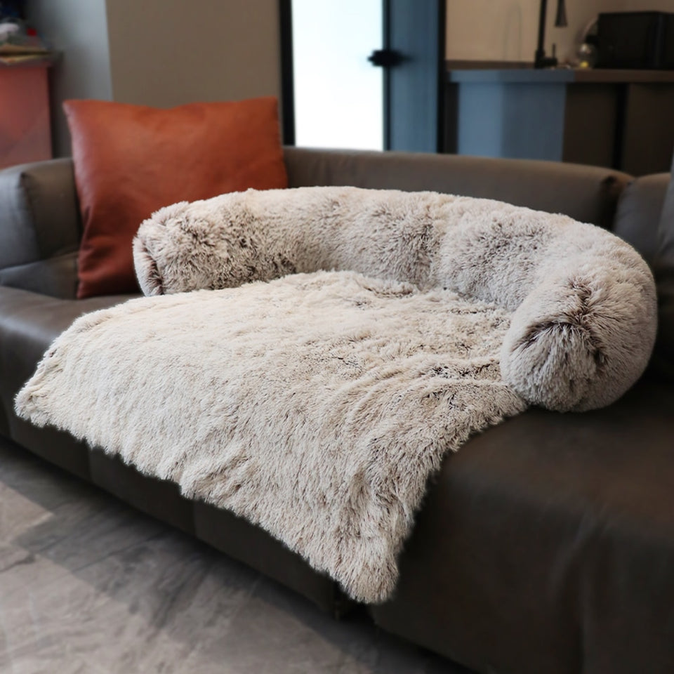 Winter Large Dog Sofa Bed with Zipper Dogs Bed Removable Cover Plush Kennel Cat Beds Mats House Sofa Bed Mat for Large Dog