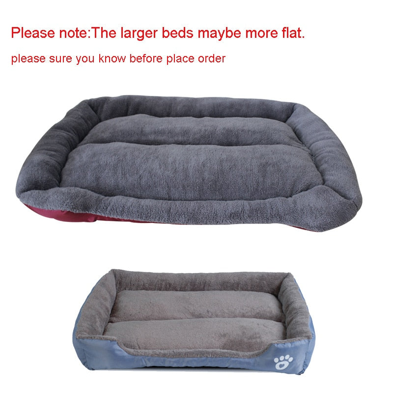 S-3XL 9 Colors Paw Pet Sofa Dog Beds Waterproof Bottom Soft Fleece Warm Cat Bed House Petshop cama perro