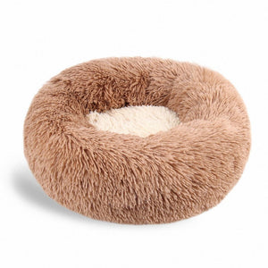 Round Pet Litter Fall And Winter Plush Cat Litter Color Blocking Dog Kennel Pet Bed Pet Mat