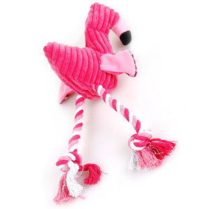 Plush, wear-resistant, grinding teeth, making noise pet toys, teeth cleaning, odor absorbing, flamingo dog toys