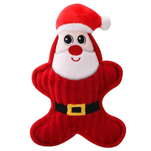 Christmas Santa Claus Pet Dog Toys Chew Squeaker Pet Plush Toys For Dogs Cute Biting Rope Sound Toys